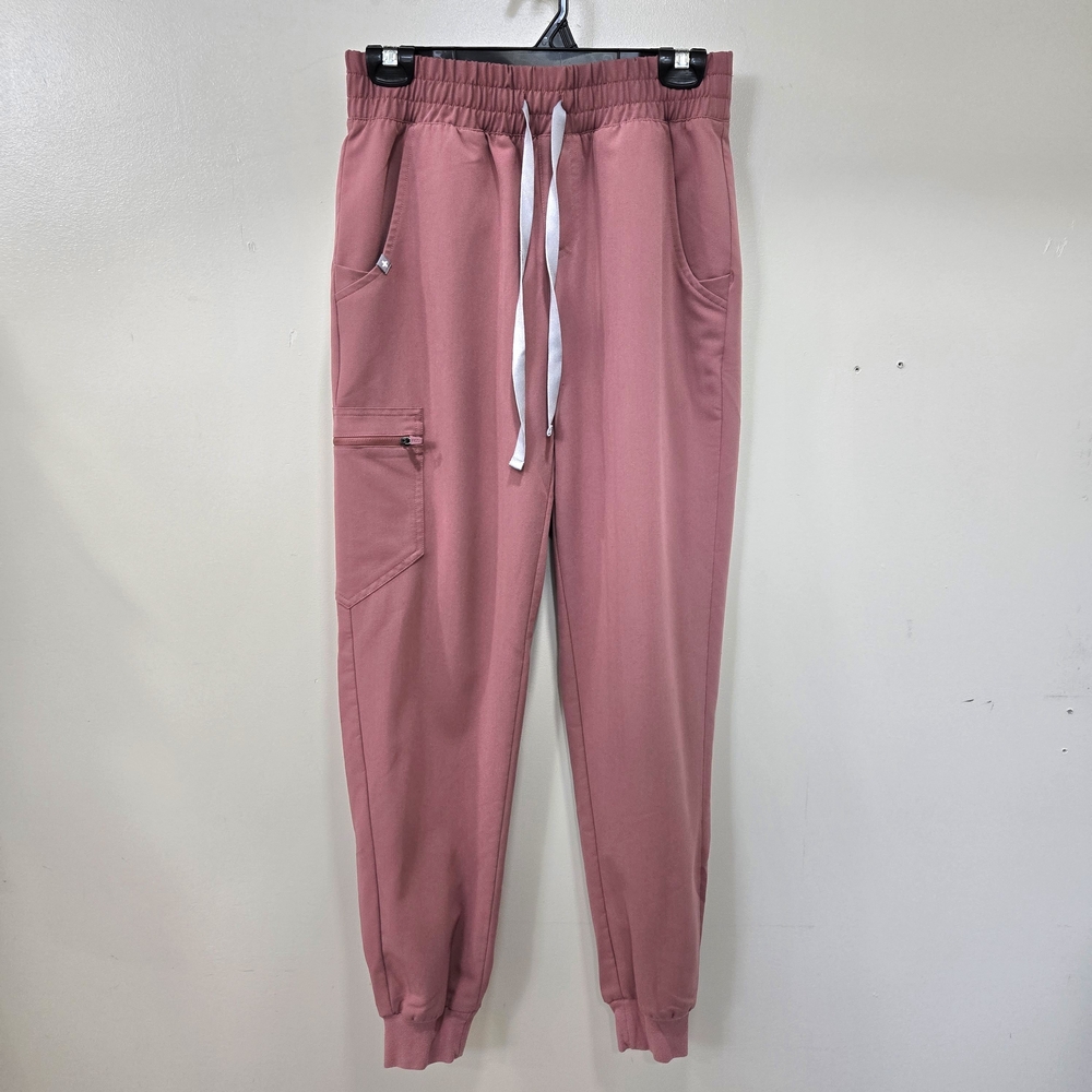 Dusty Rose Jogger Scrub Pants with Drawstring